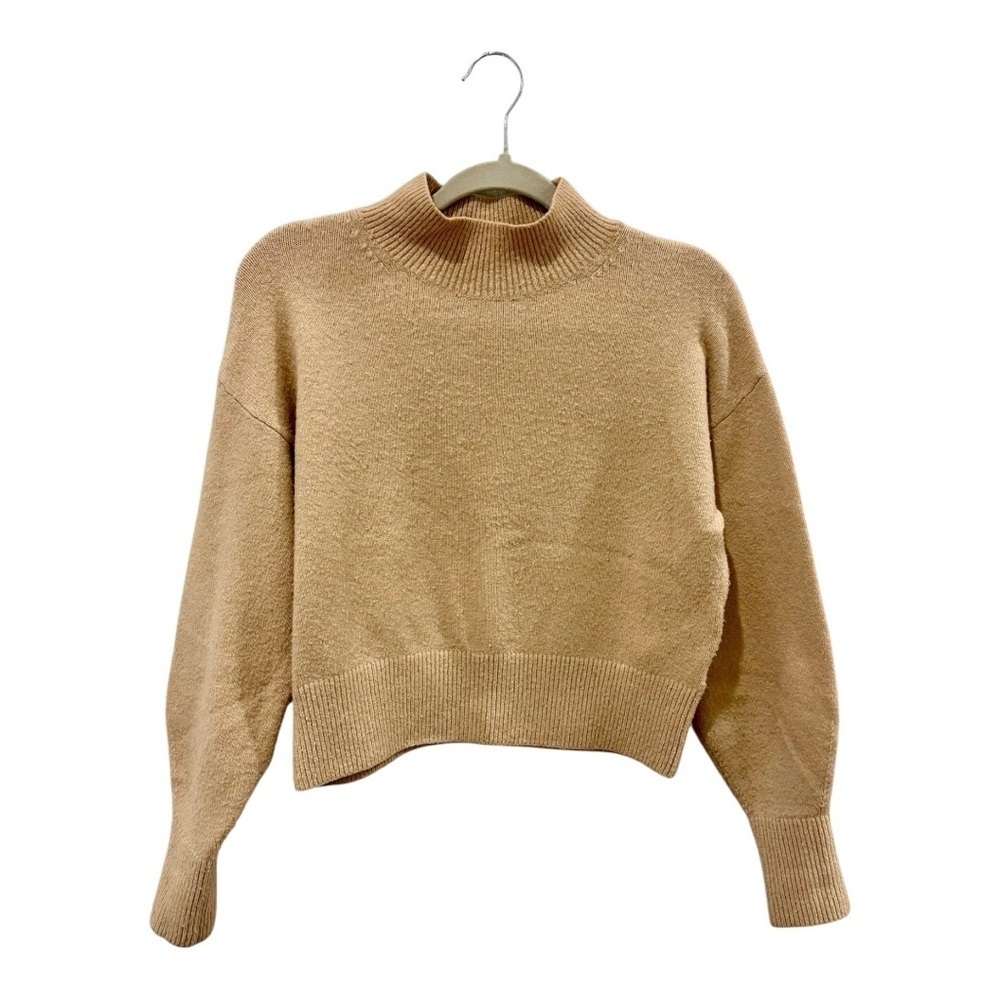 & Other Stories Mock Neck Sweater Womens XS Cream Wool Blend Paris Atelier